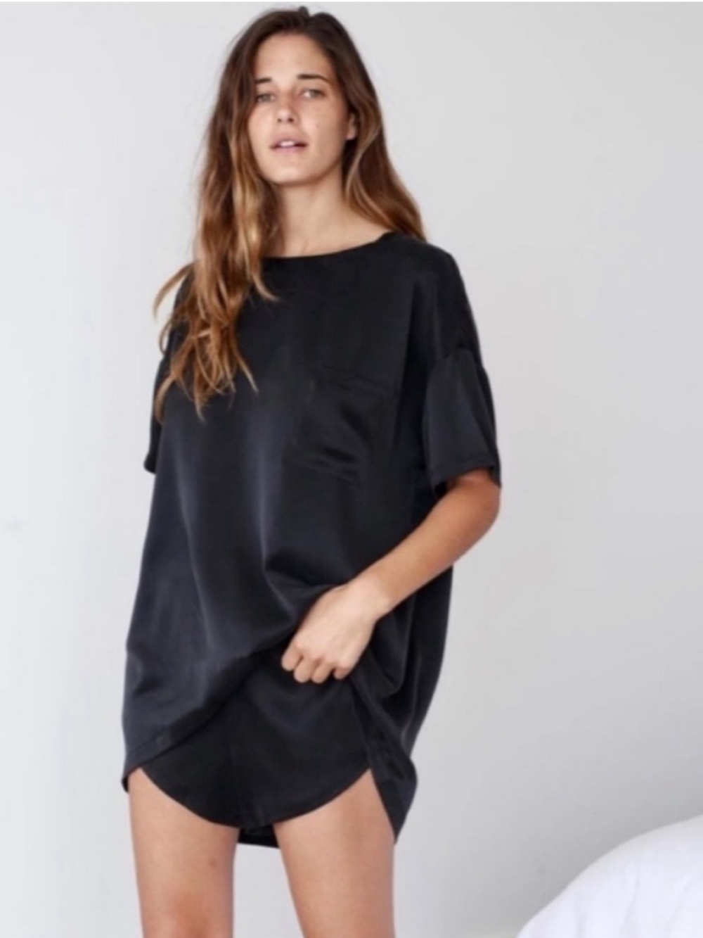 Lunya washable silk tee shorts pajama set